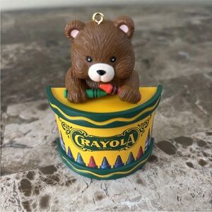 Crayola Brown Bear vintage ornament